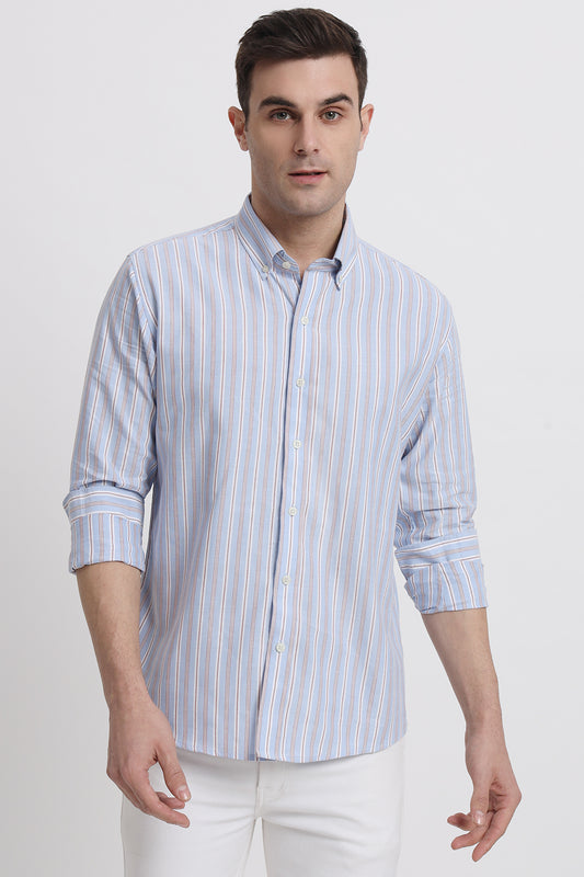 Classic Blue Striped Shirt