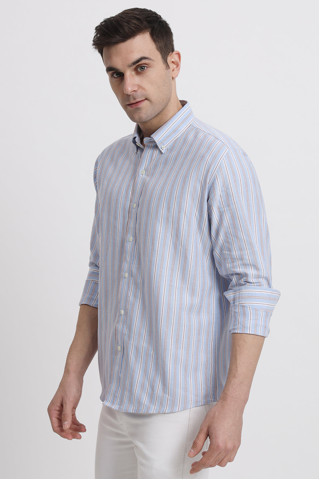 Classic Blue Striped Shirt