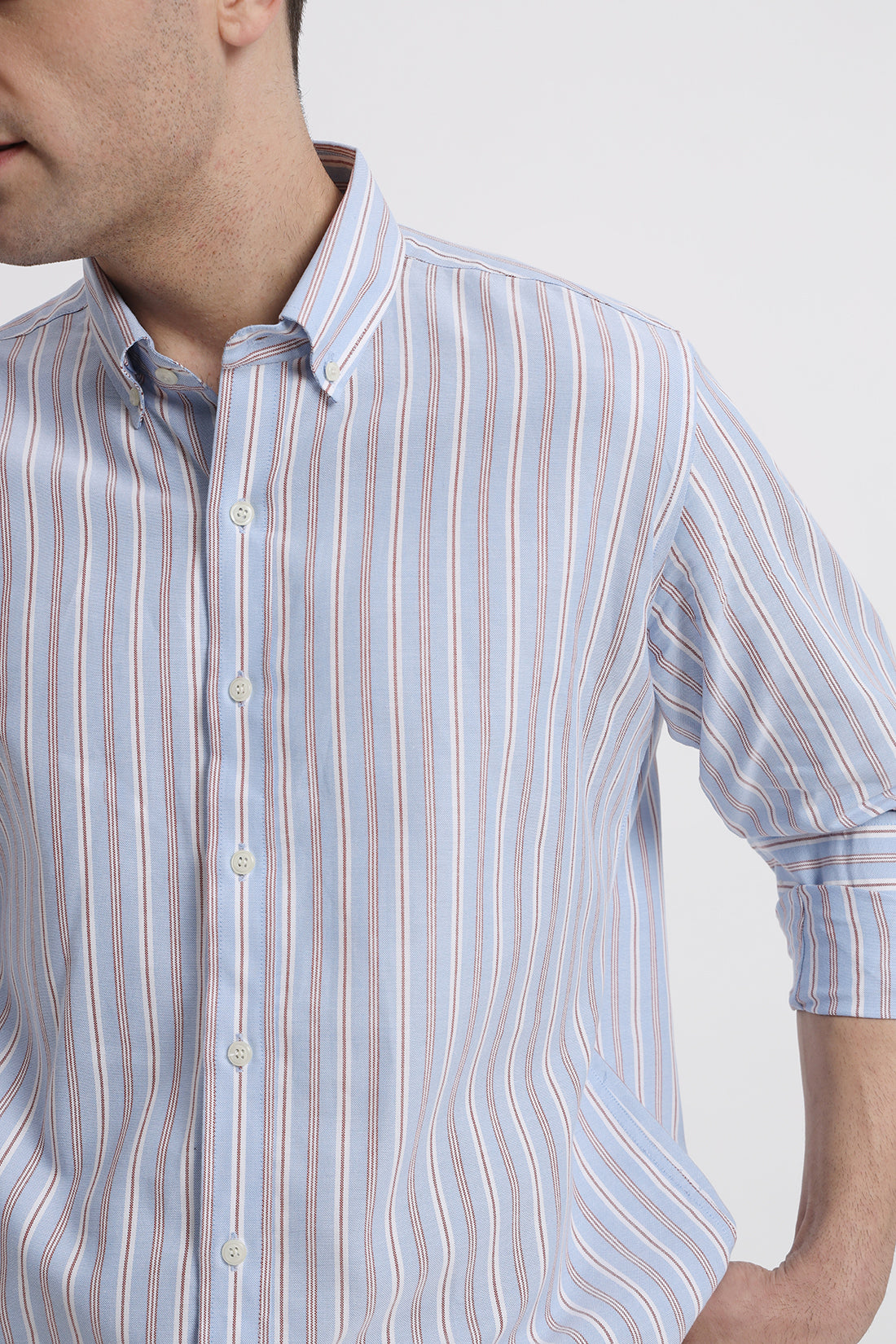 Classic Blue Striped Shirt