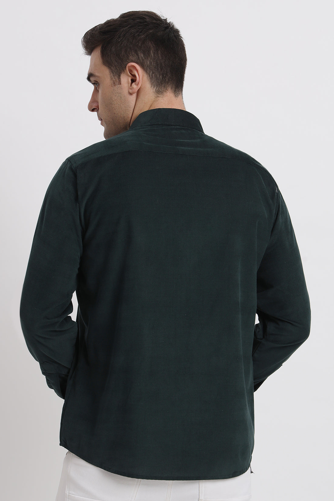 Bottle Green Summer Corduroy Shirt