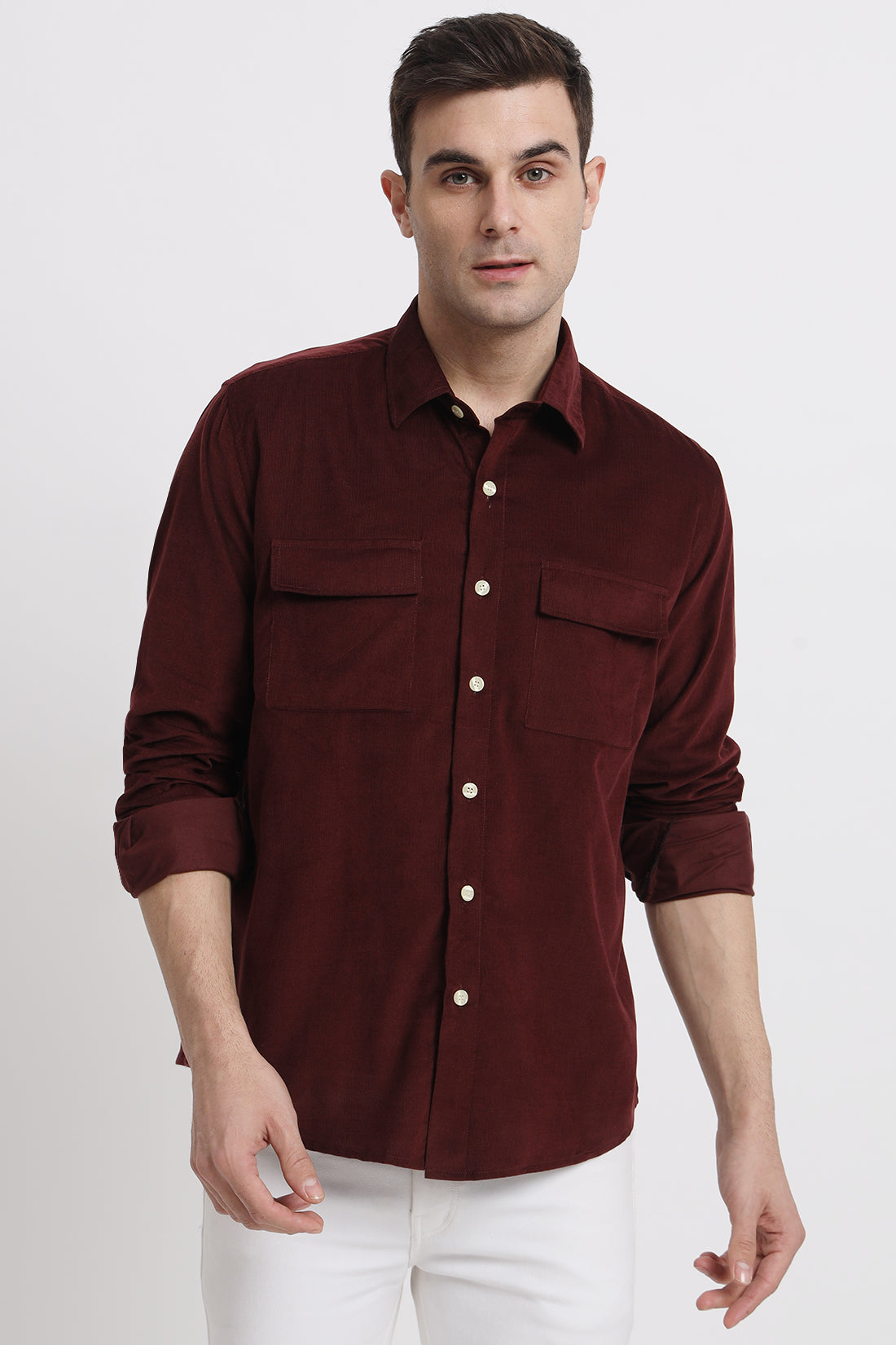 Wine Summer Corduroy Shirt