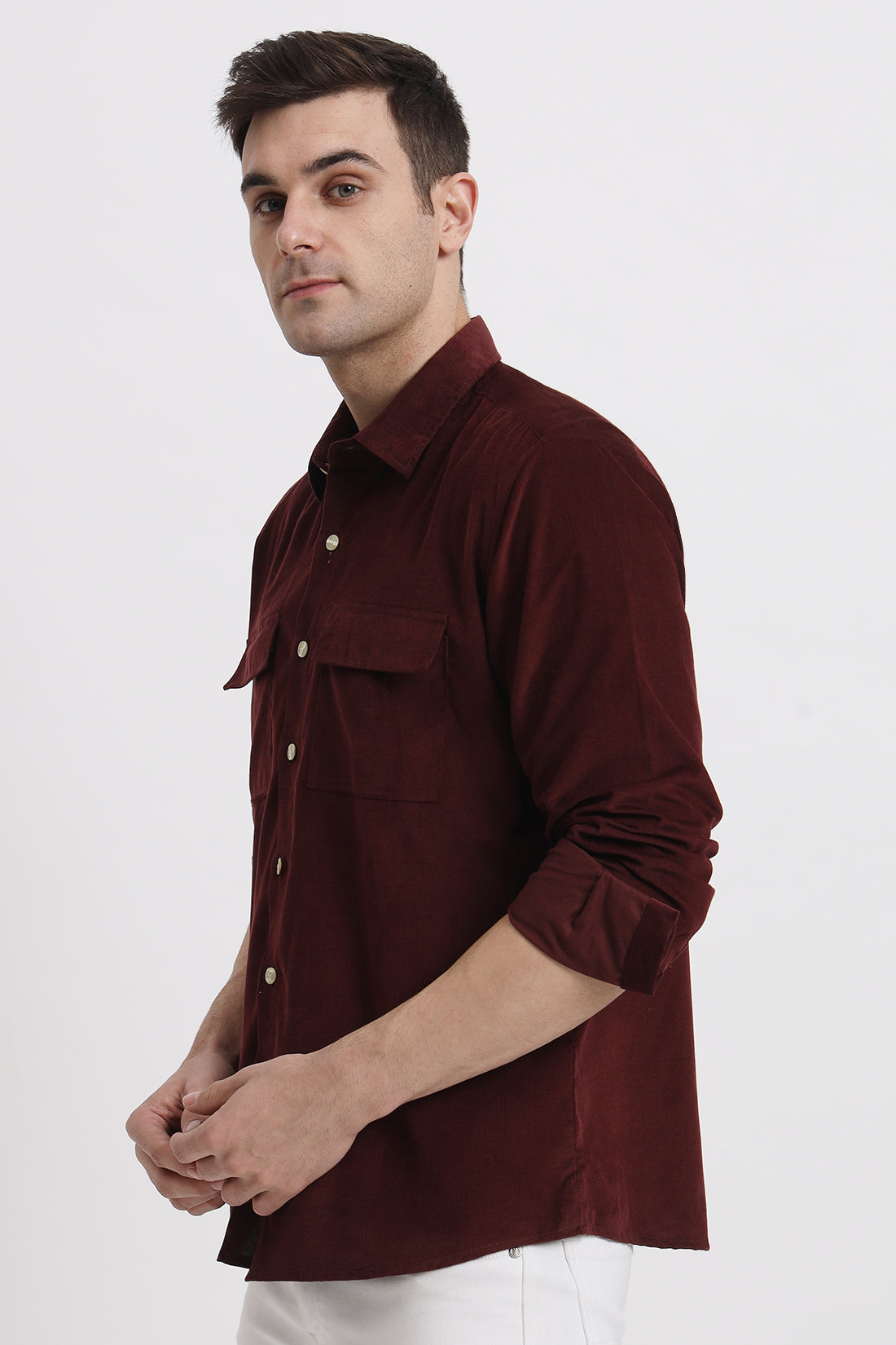 Wine Summer Corduroy Shirt