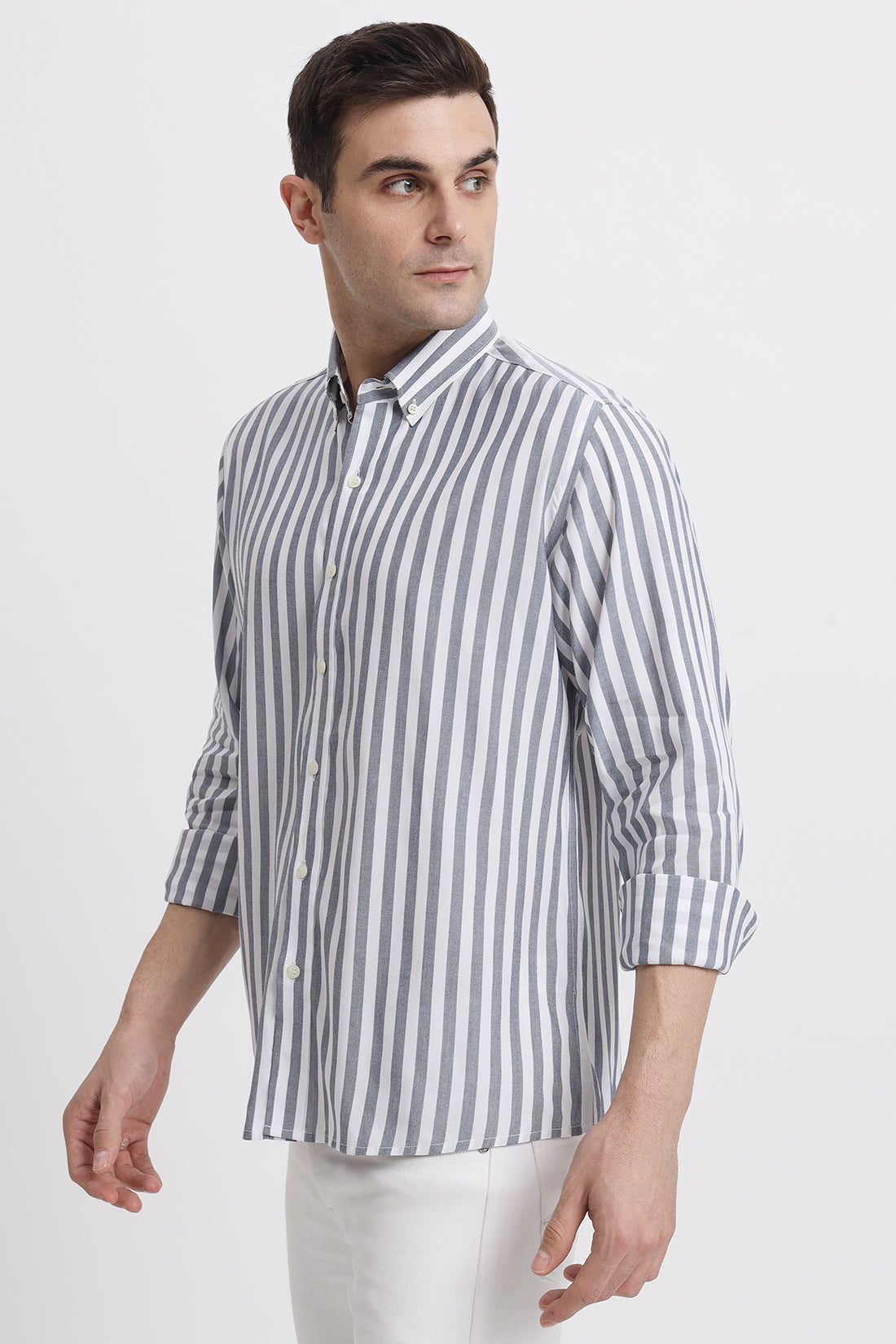 Grey Striped Shirt