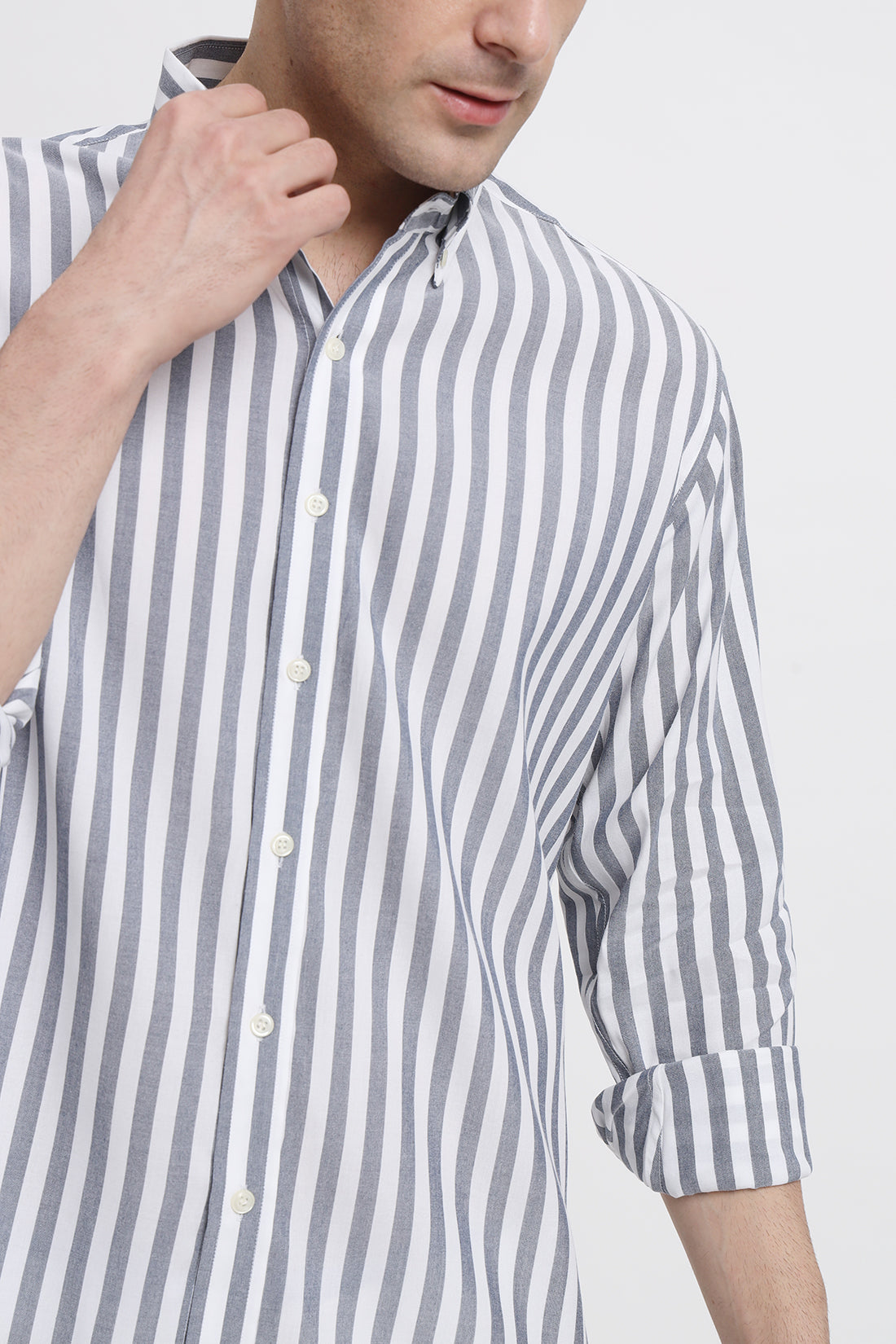 Grey Striped Shirt