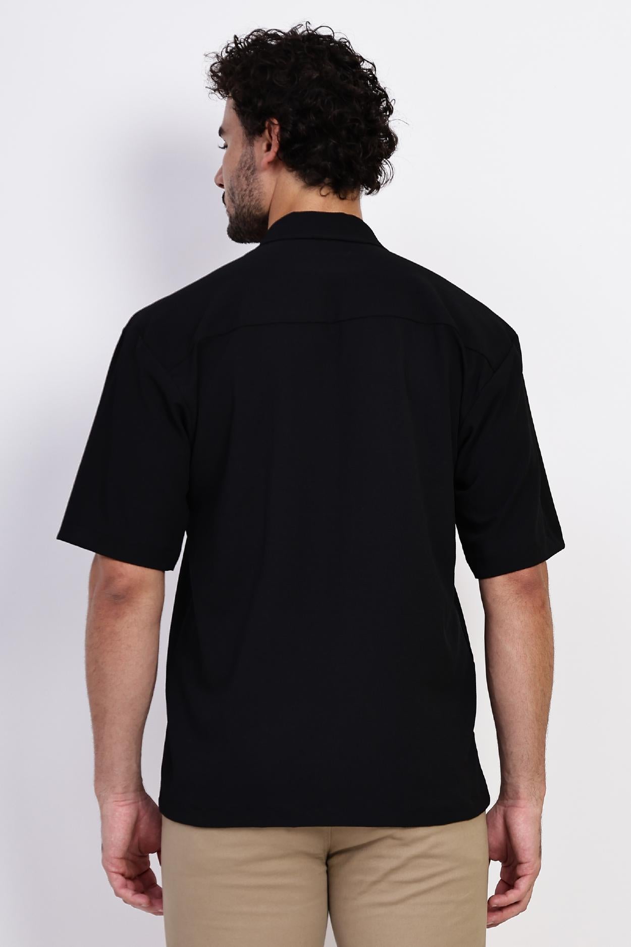 Black Textured Shirt