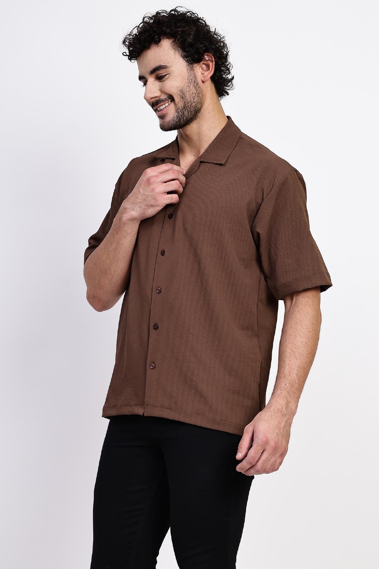 Mocha Textured Shirt